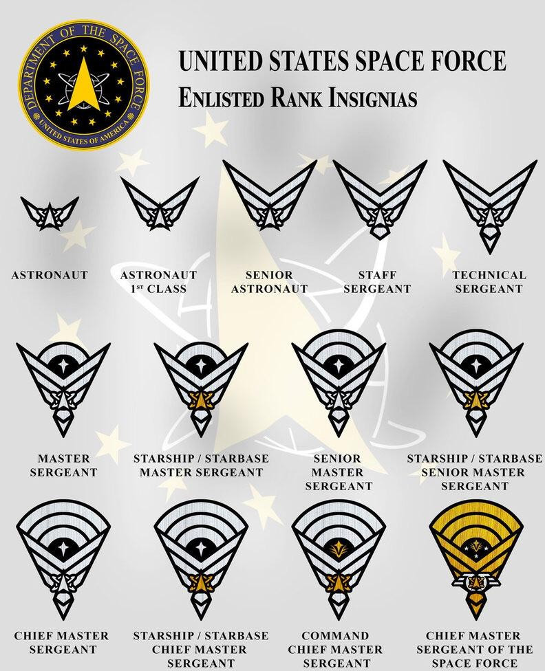 United States Space Force Ranks and Insignia - United States Space ...